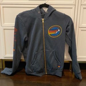 Aviator nation charcoal zip up size kids 14.